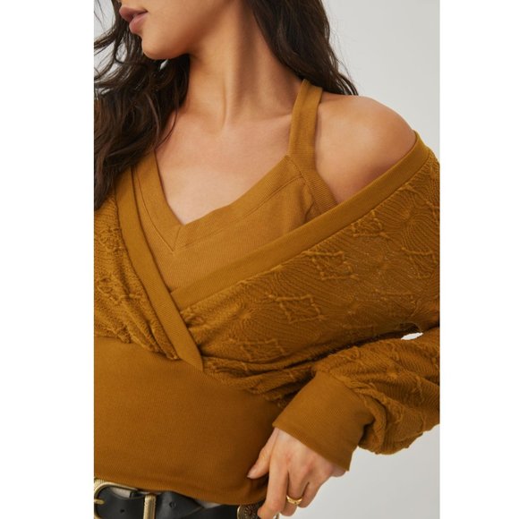 Anthropologie Knit  2-Piece Sweater & Tank Set Brown Small - Picture 2 of 13